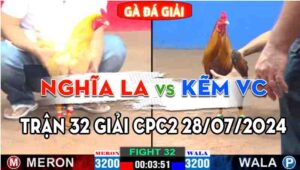 Trận 32 CPC2 28/07/2024 A Nghĩa LA A vs A Kẽm VC B Đồng Trạng 3200g Gặp lại a Nghĩa LA a Kẽm VC tiếp tục gieo sầu và giành thêm 3 điểm.