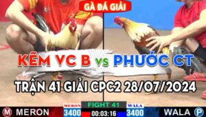 Trận 41 CPC2 28/07/2024 A Phước CT Gà Đỏ vs A Kẽm Gà Xanh Đồng Trạng 3400g gà xanh a Kẽm lật ngược thế cờ đầy ngoạn mục